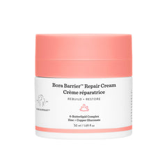Drunk Elephant Bora Barrier Repair Cream jar close-up showing ultra-rich hydration for dry skin.