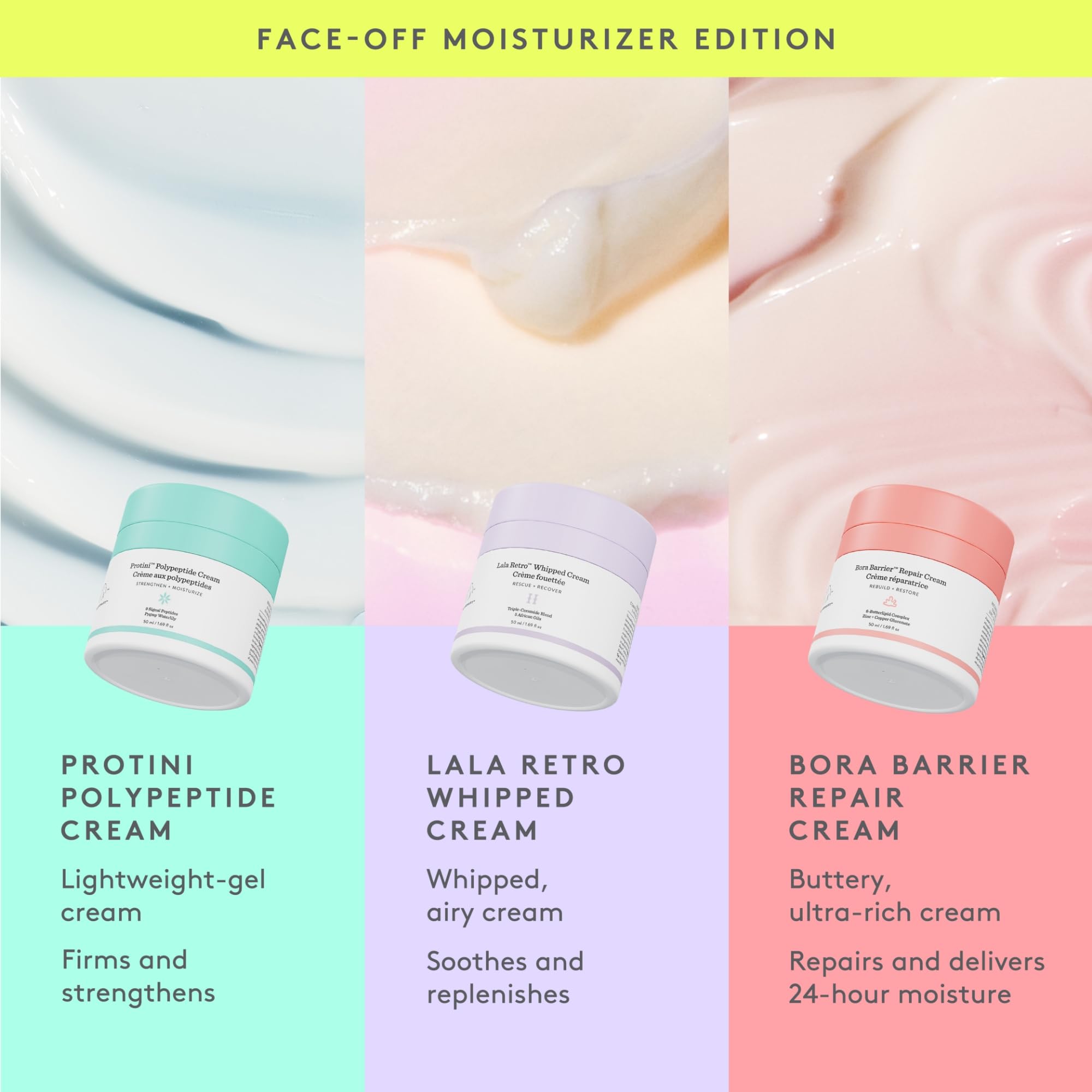 Drunk Elephant Bora Barrier Repair Cream packaging image communicates fragrance-free formula.