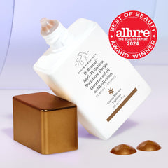 D-Bronzi Sunshine Drops dropper close-up for mixing with moisturizer to customize shade.