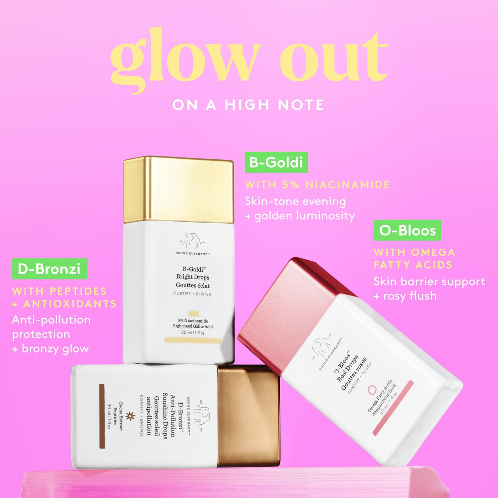 Drunk Elephant D-Bronzi mixed with moisturizer on palm for customizable color.