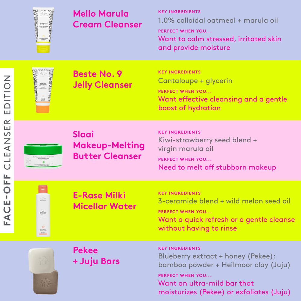 Drunk Elephant E-Rase Milki Water demonstrates barrier-support with a soothing, milky texture.