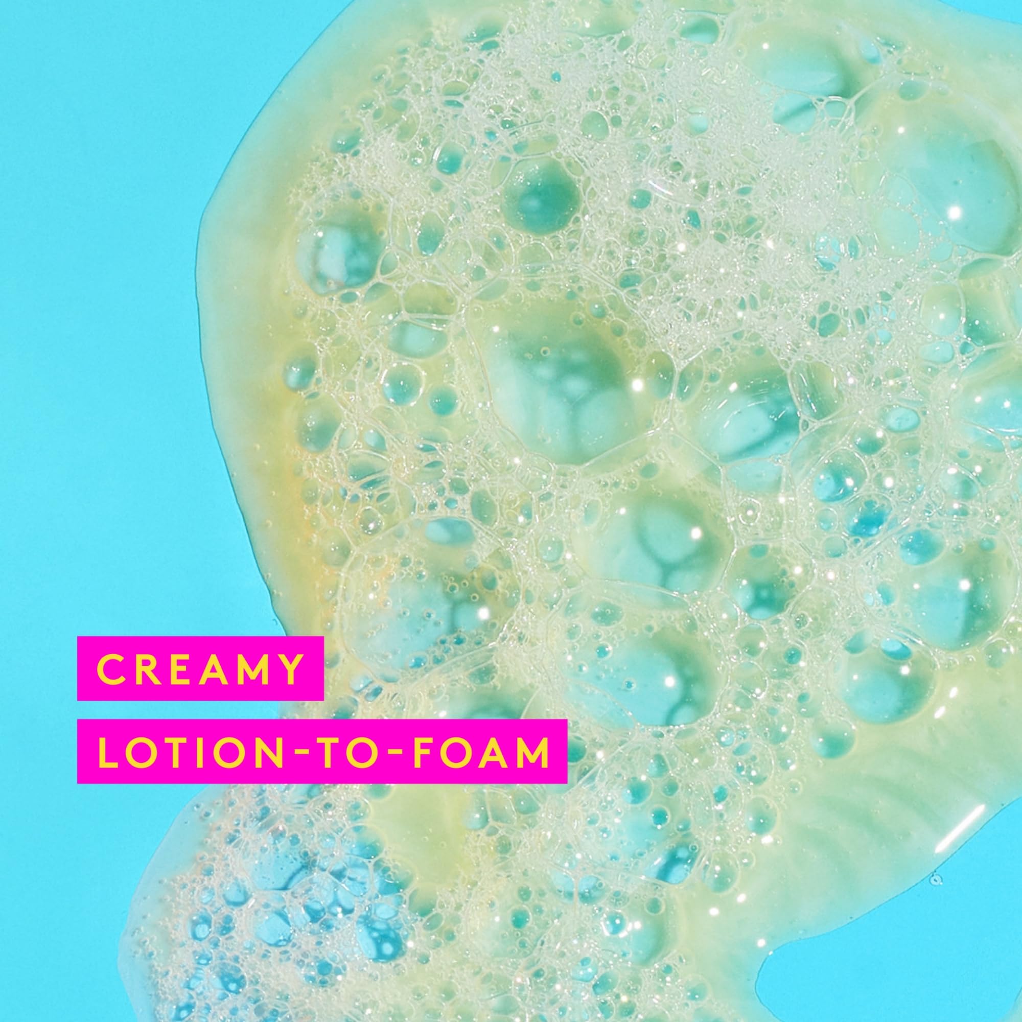 Drunk Elephant Kamili Cream Body Cleanser foam lather demonstrates sulfate-free, mild cleansing