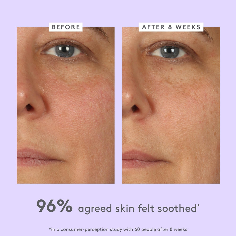 Drunk Elephant Lala Retro cream swatch on skin demonstrates soothing hydration.