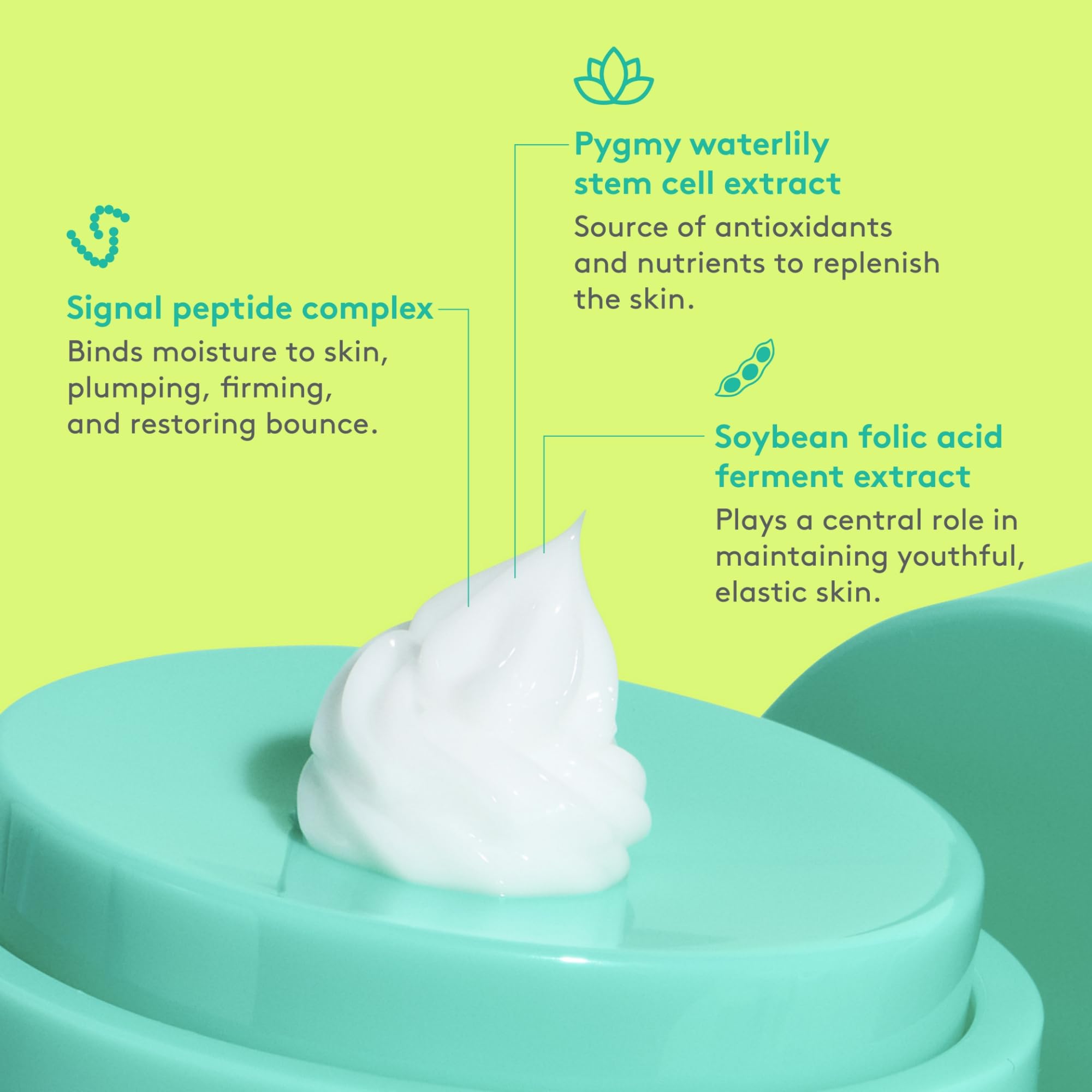 Drunk Elephant Protini Polypeptide Cream hand-apply demonstrates gentle, hydrating application.