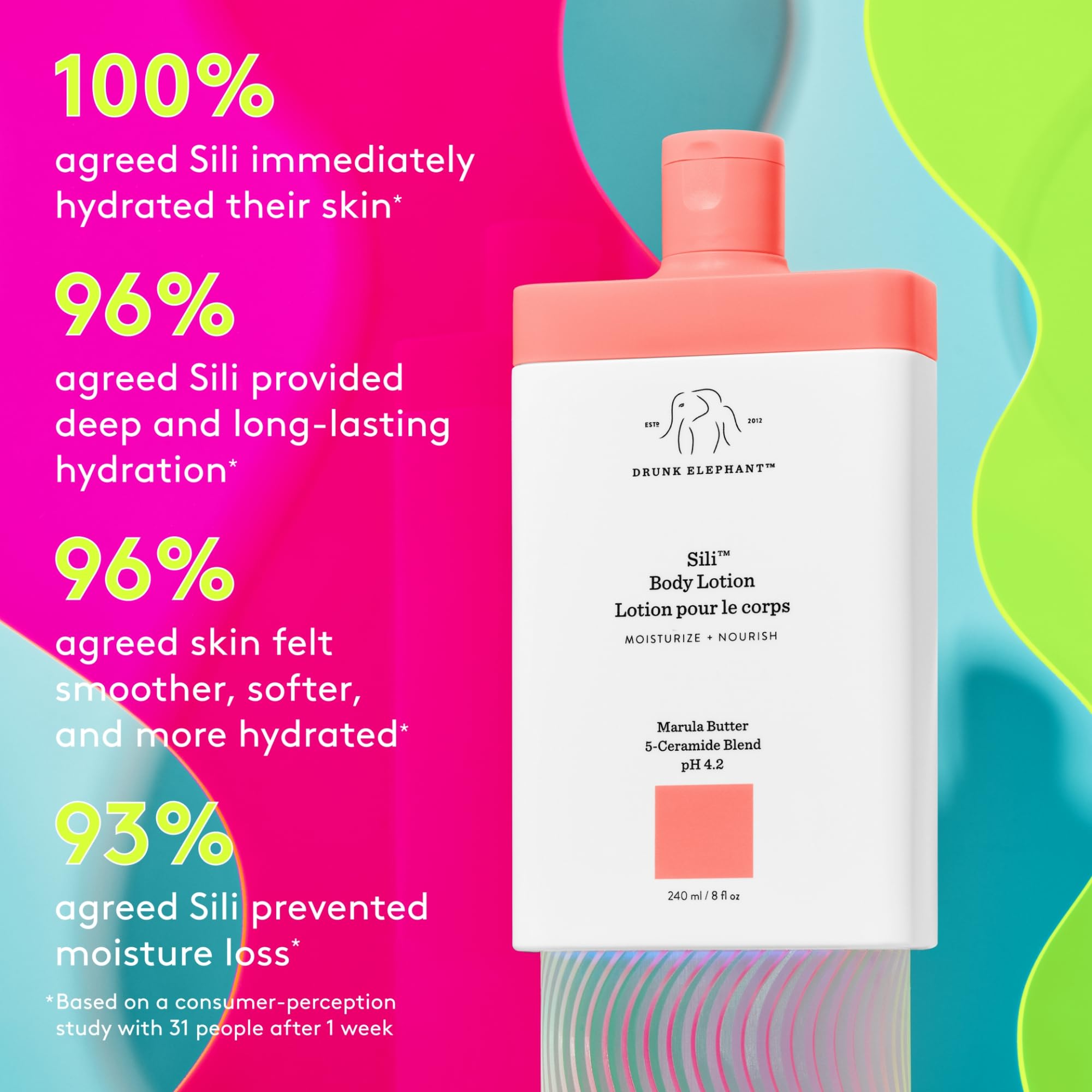 Illustration of Drunk Elephant Sili's five-ceramide barrier blend.