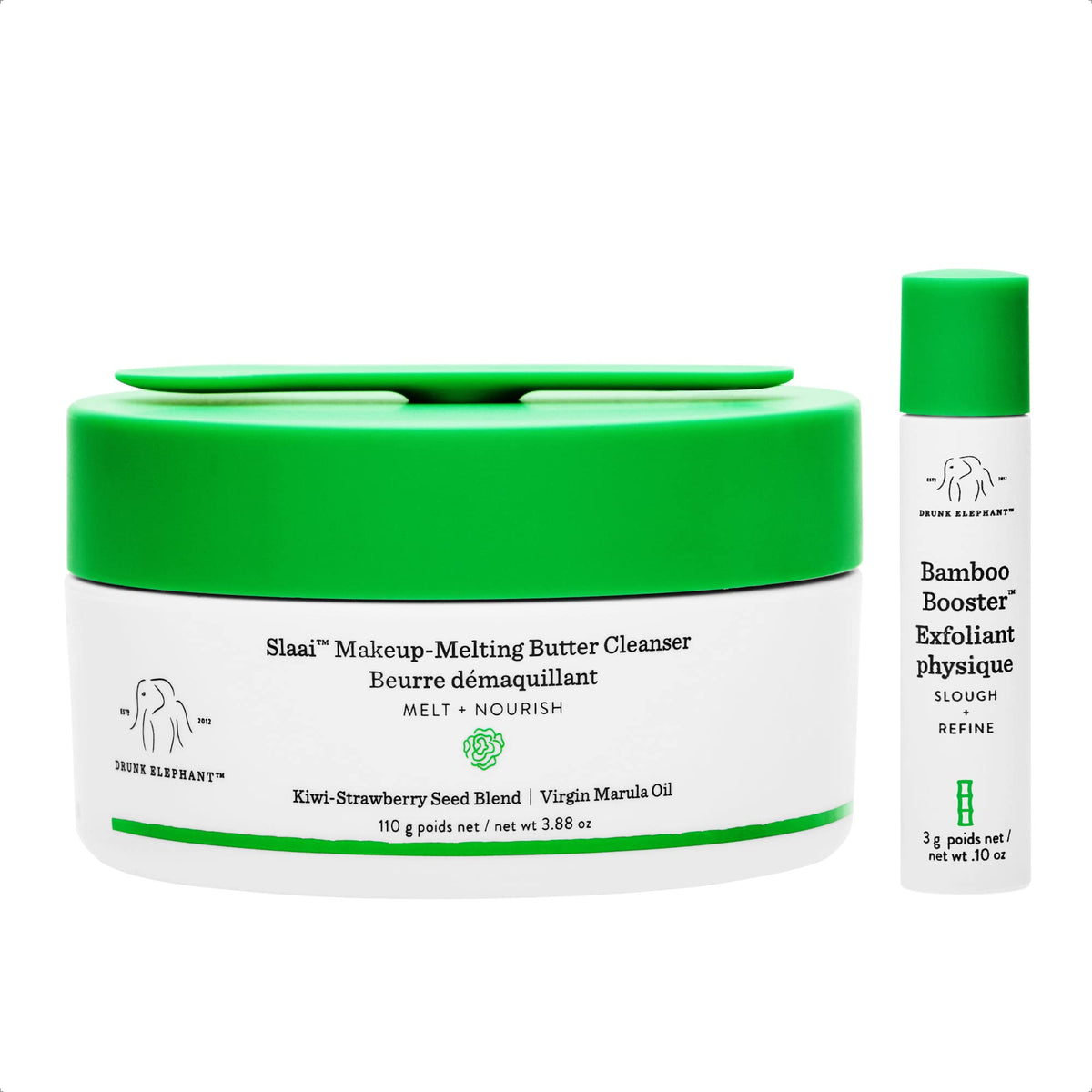 Drunk Elephant Slaai balm jar closeup showing creamy texture for makeup removal