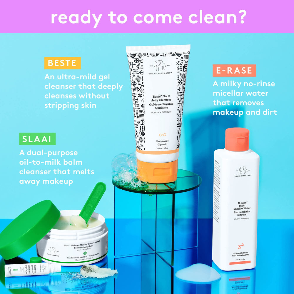 Drunk Elephant Slaai Bamboo Booster powder for optional skin-refining exfoliation