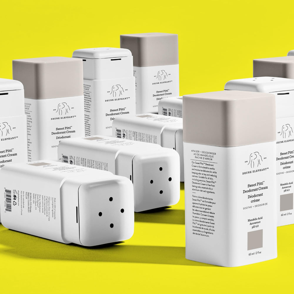 Drunk Elephant Sweet Pitti Deodorant Cream underarm usage ready for daily routine