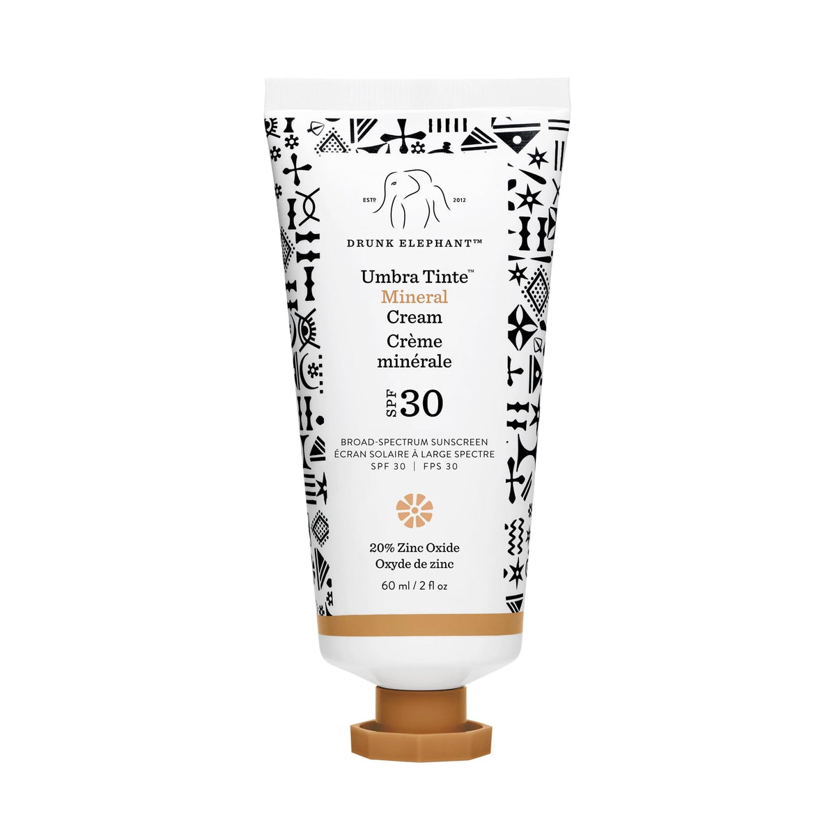 Drunk Elephant Umbra Tinte mineral cream bottle for daily mineral sun protection in a clean finish.
