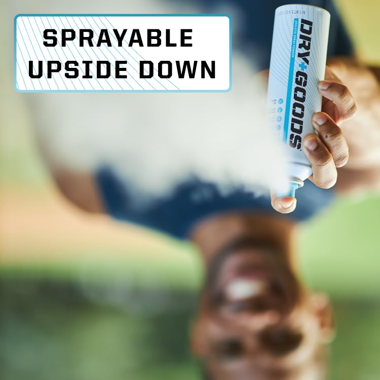 Dry Goods Original Athletic Spray Powder uses non-asbestos talc for skin safety.