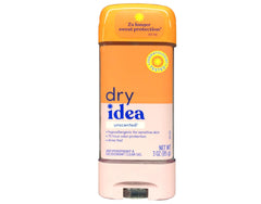 Dry Idea Advanced Dry unscented gel label close-up highlighting hypo-allergenic formula