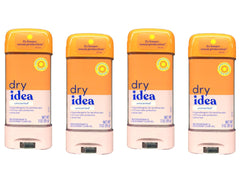 Dry Idea Clear Gel anti-perspirant tubes in a four-pack for steady daily protection