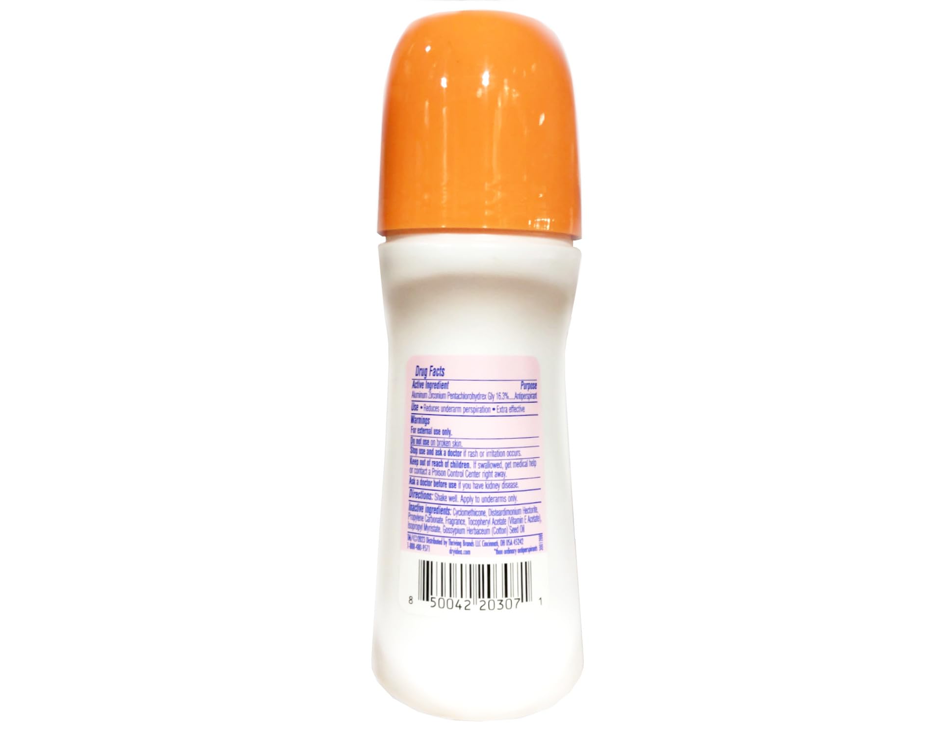 Dry Idea Fresh Linen roll-on goes on clear and dries fast on skin.