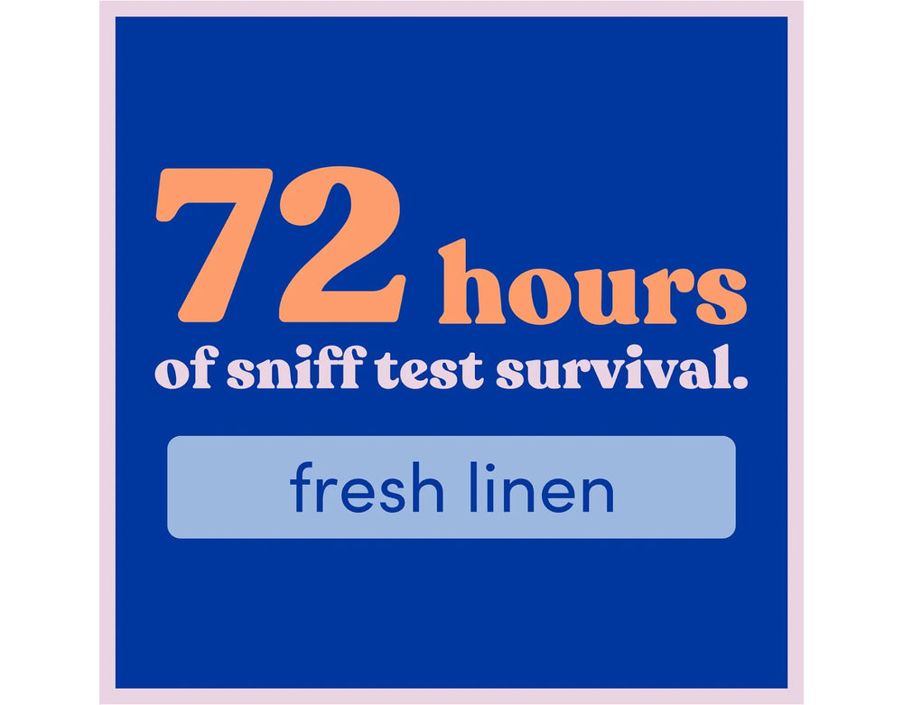 Dry Idea Fresh Linen store shelf display helps shoppers spot reliable deodorant.