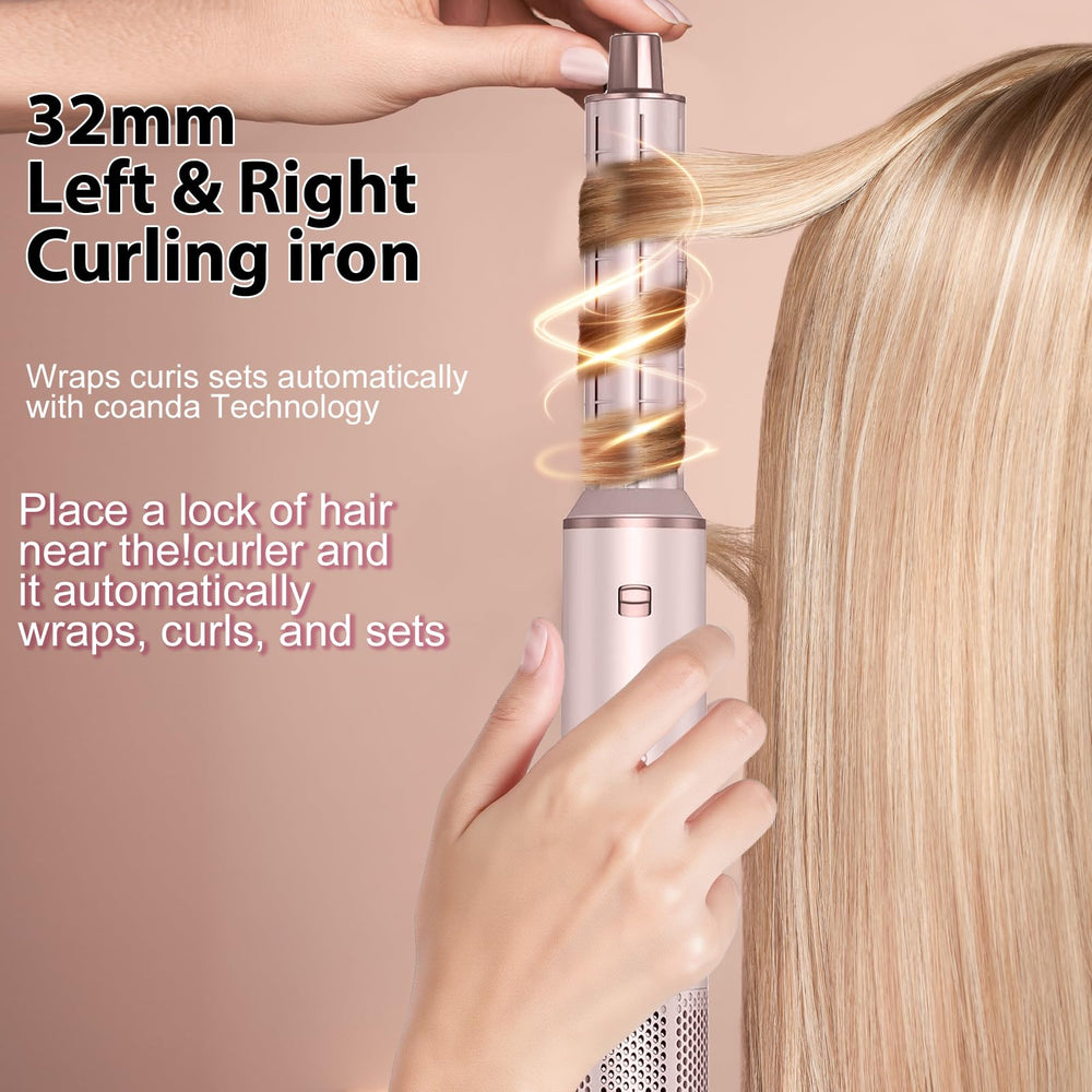 Dryhsip 5 in 1 hair styler pink control dial close-up for versatile heat