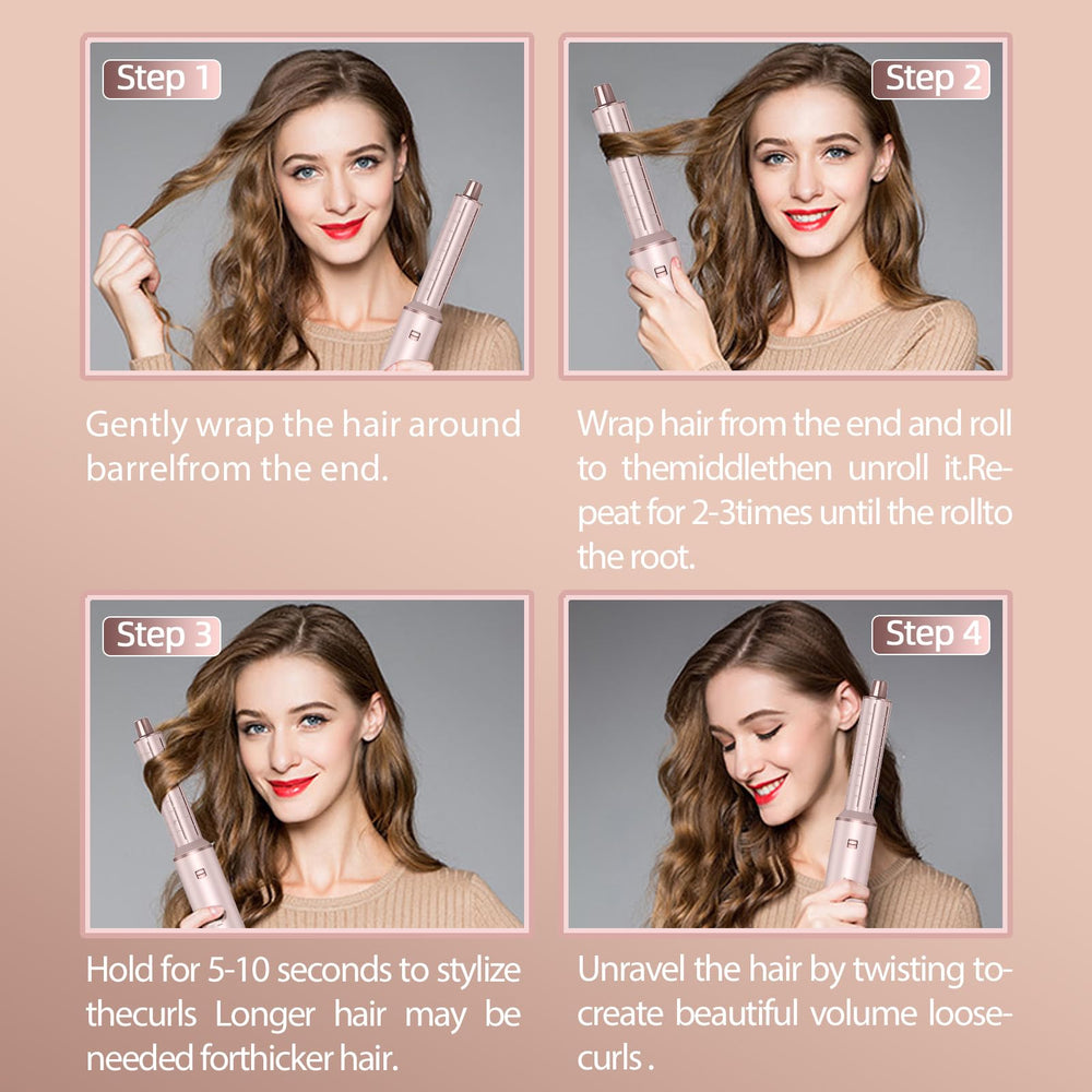 Dryhsip 5 in 1 hair styler pink straightening brush detail