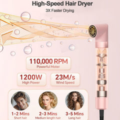 Dryhsip LED screen temperature control clearly displays heat settings for precise styling.