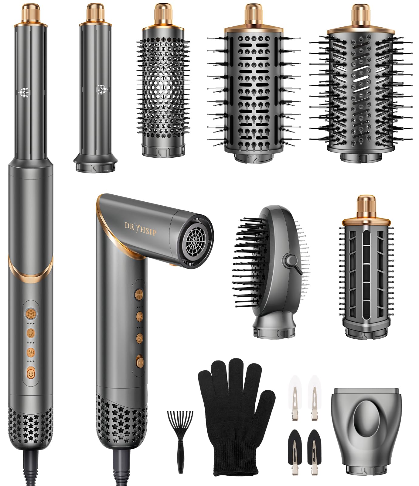 Dryhsip quick-drying hair styler in use for busy mornings.