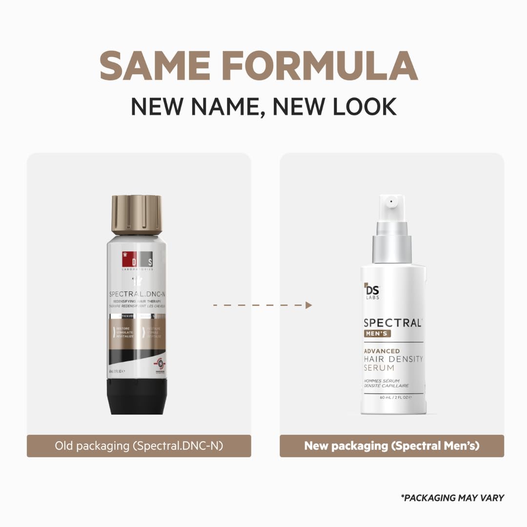 DS Laboratories Spectral Men's Density Serum dispense tip demonstrates precise scalp application.