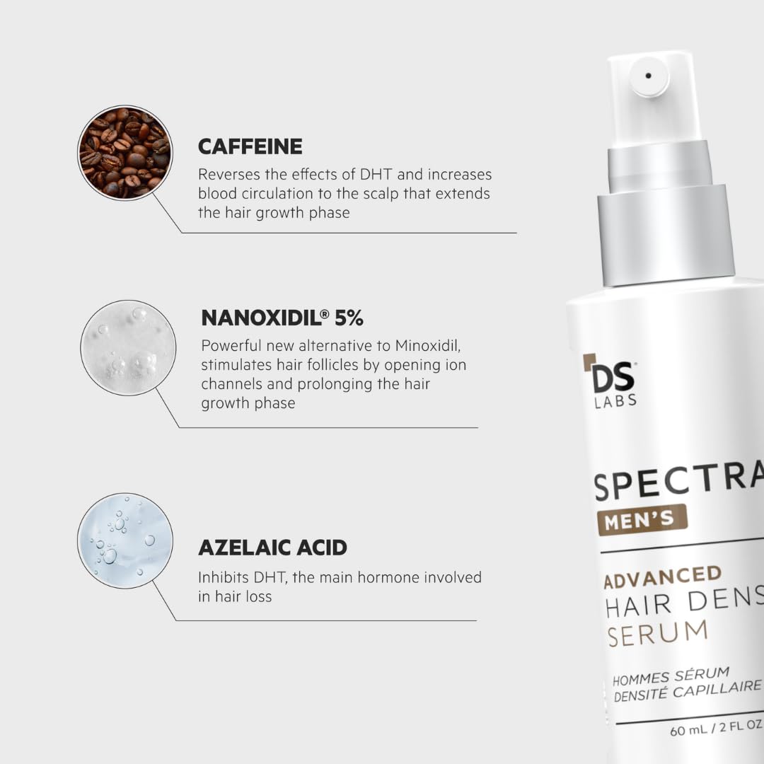DS Laboratories Spectral Men's Density Serum packaging with 60mL bottle in view.