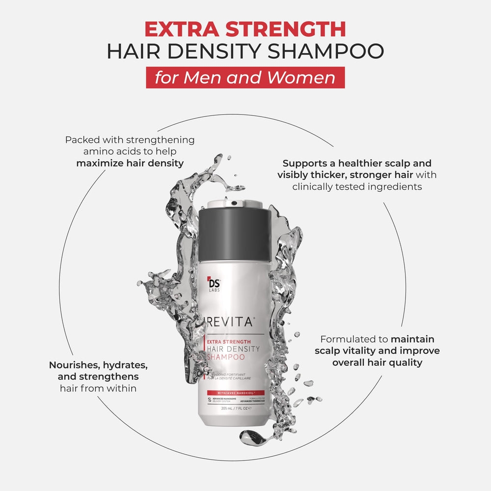 DS Laboratories Revita hair close-up suggests density and volume.