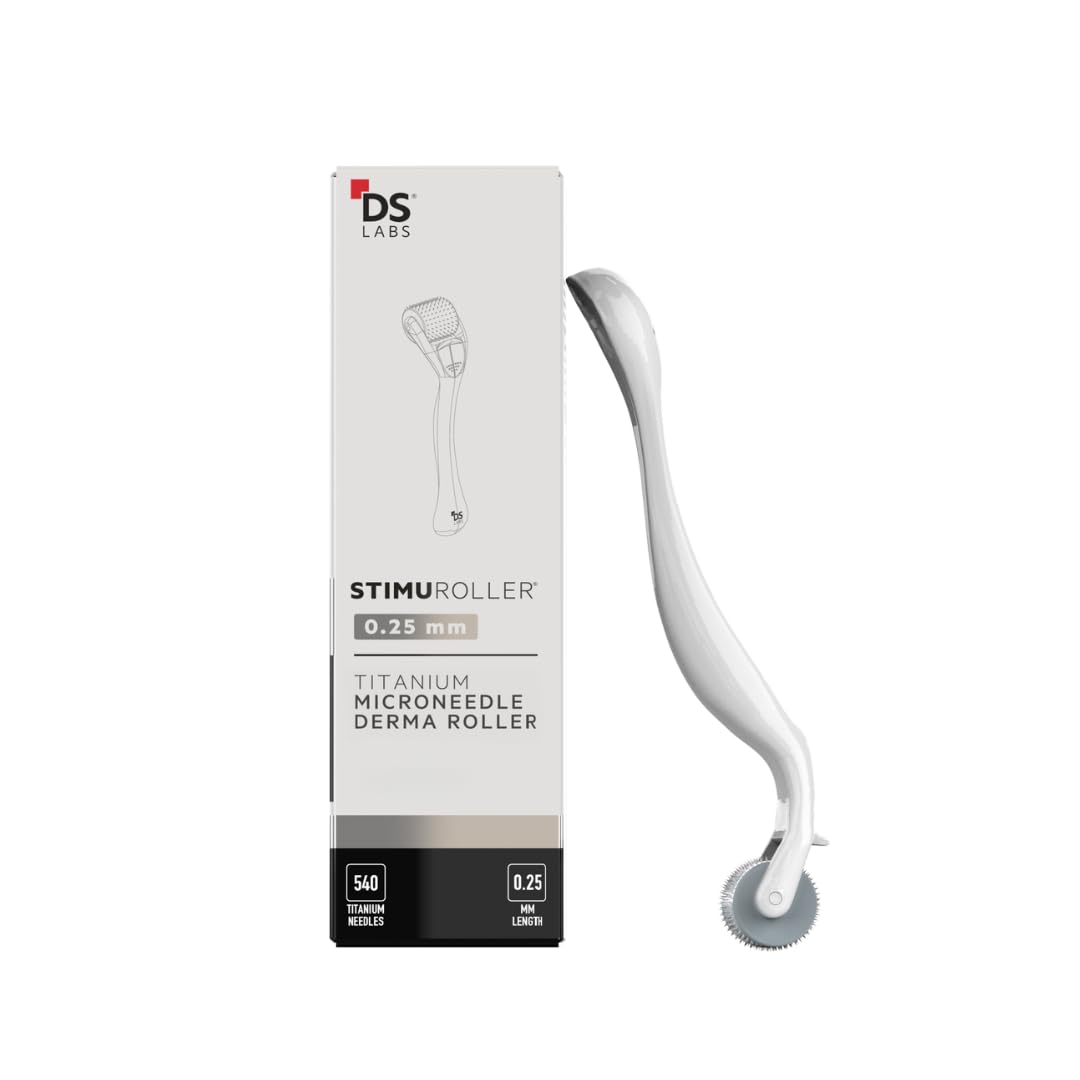 DS Laboratories StimuROLLER close-up of 0.25mm needles for scalp stimulation and absorption