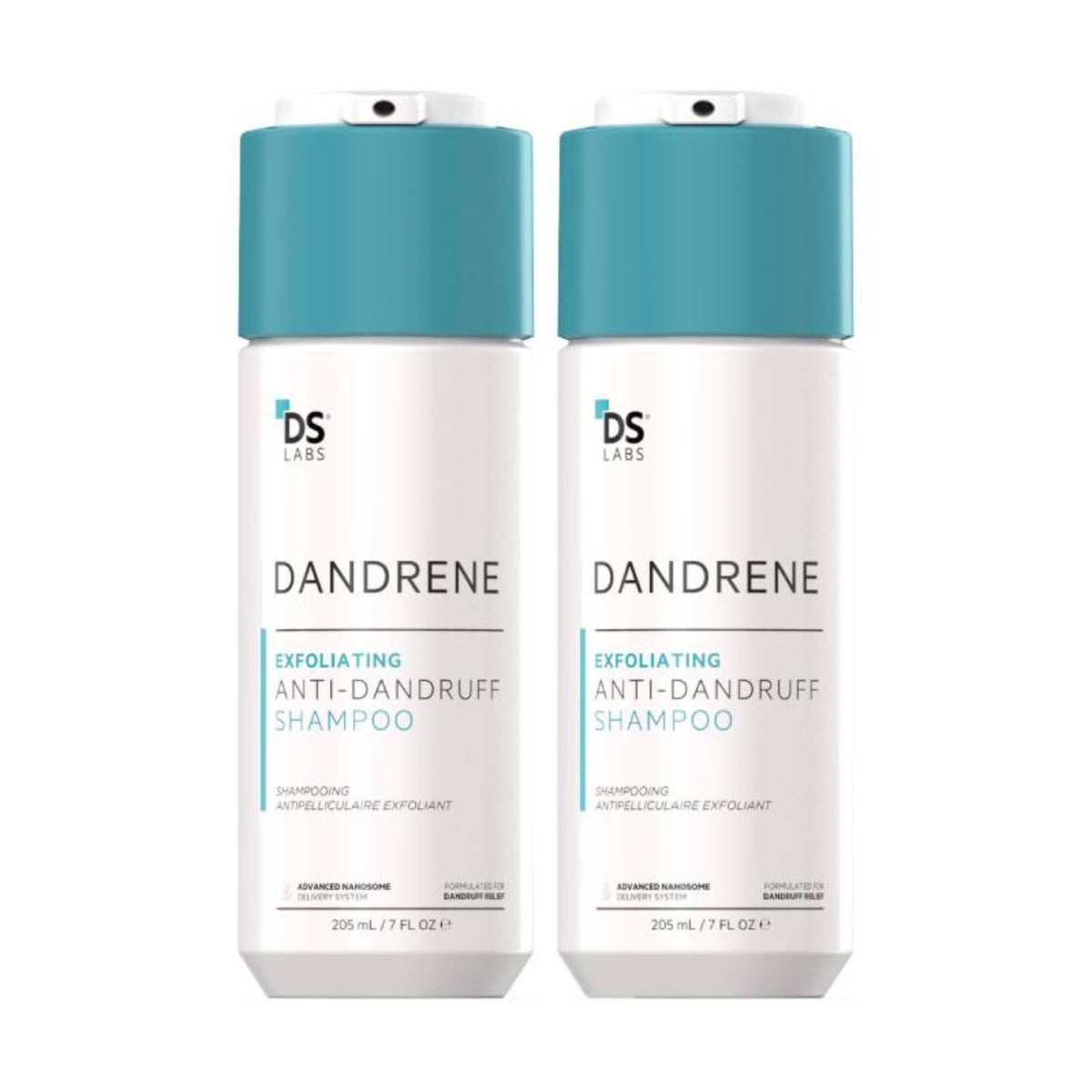 DS Labs Dandrene bottle front for daily scalp cleansing and care