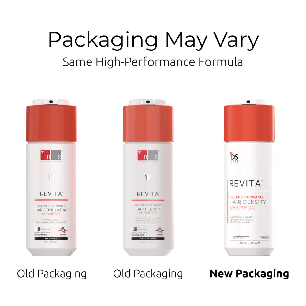 DS Laboratories Revita Shampoo foamy lather capture emphasizes lightweight cleansing and easy rinse.