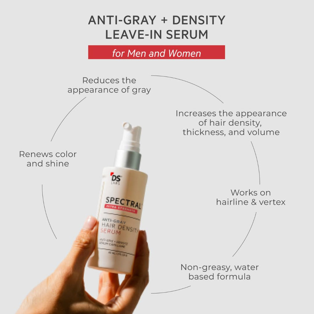 DS Labs Spectral Extra Strength Hair Density Serum nanosome-delivery close-up emphasizes advanced delivery.