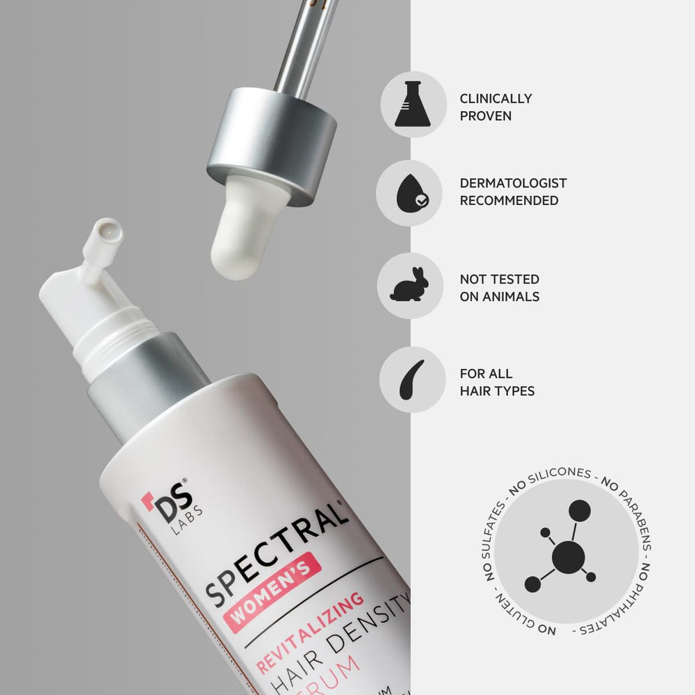 DS Laboratories Spectral Women’s Hair Density Serum user-application in daily routine for all hair types