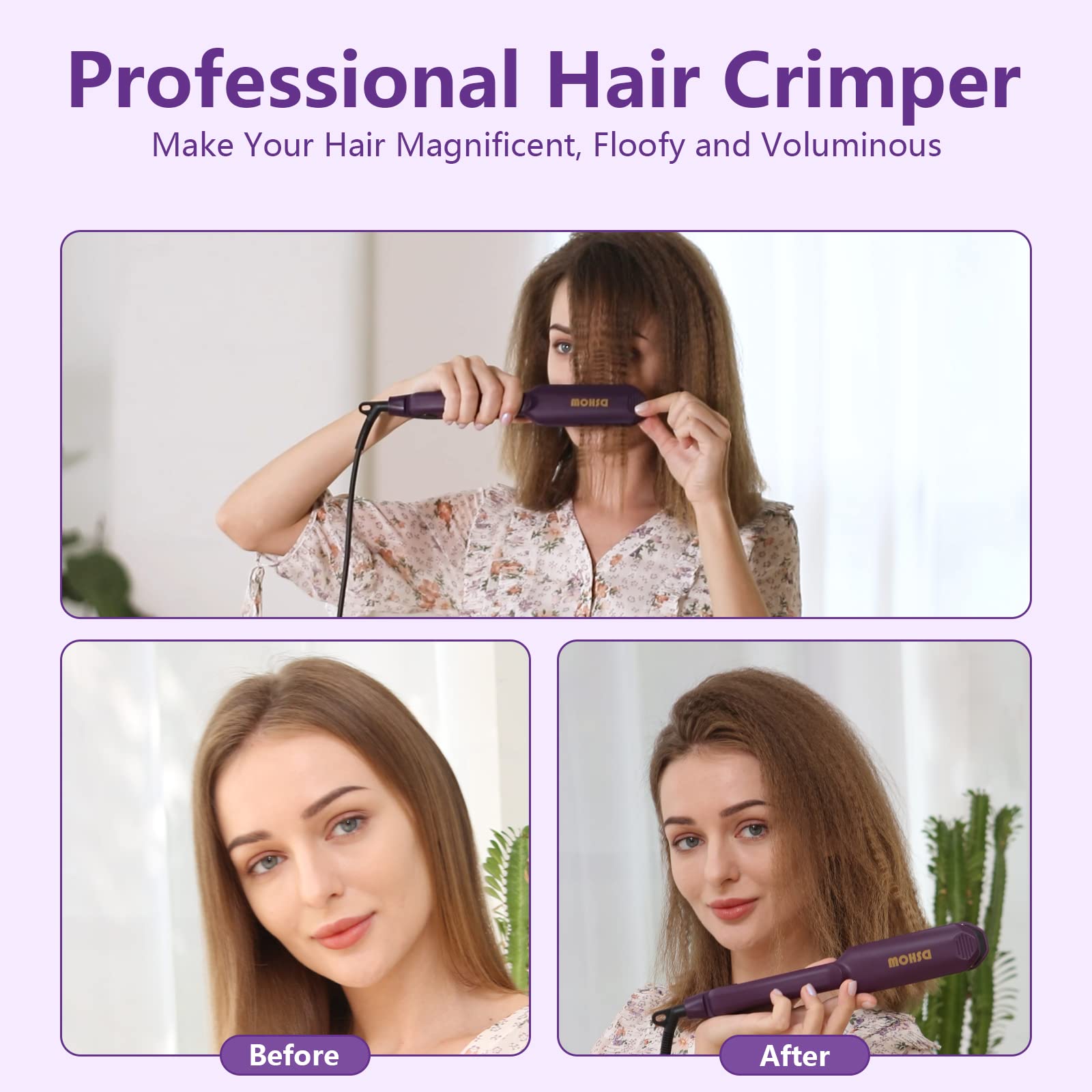 DSHOW crimping iron with five temps for versatile looks
