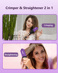 DSHOW crimping iron with 5 heat settings for safe, customizable styling
