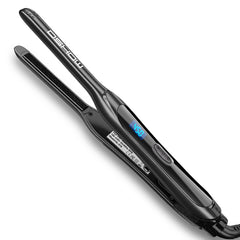 DSHOW Pencil Flat Iron close-up shows slim 0.3-inch plates for precise short-hair styling.