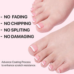Dsixnails pink toe nail tips 216pcs pack highlights 12 sizes for precise fit