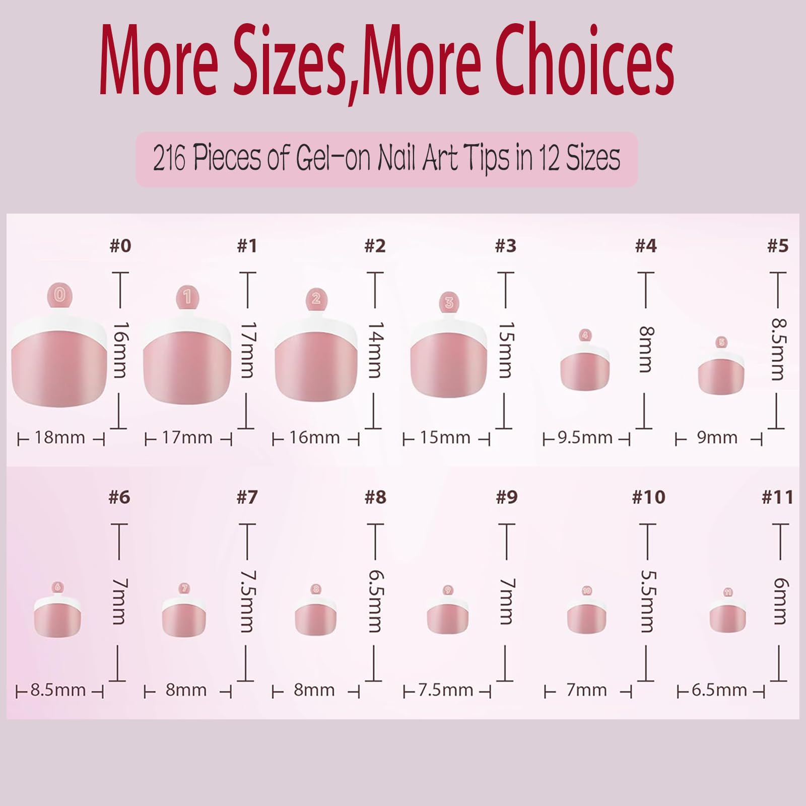 Dsixnails pink toe nail tips soak-off soft gel surface for gentle removal