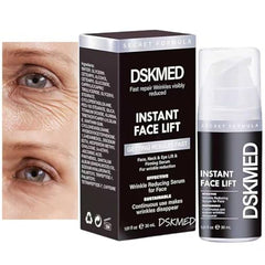 DSKMED under-eye bags and wrinkles cream jar demonstrates instant lift benefits