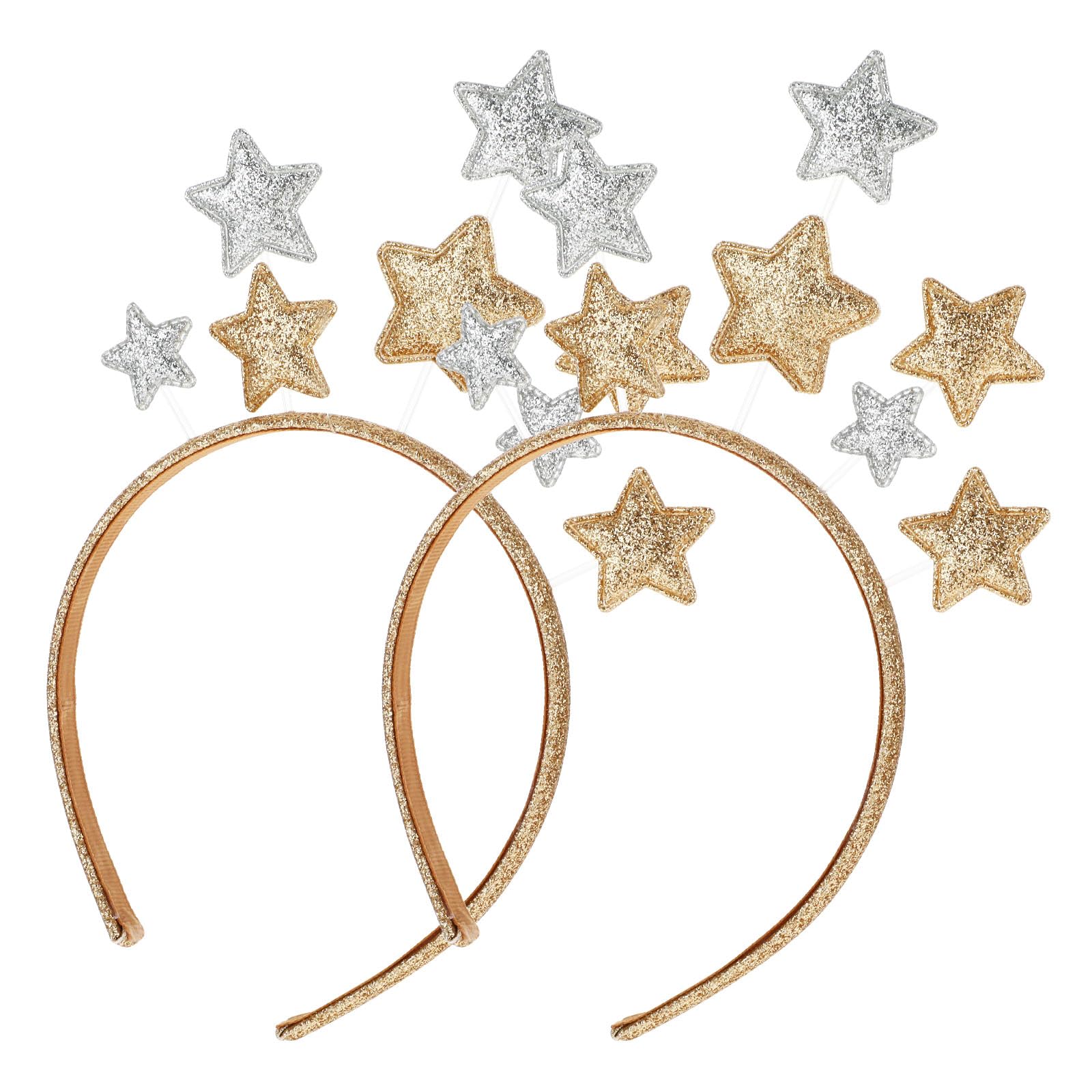 DSLSQD Star Headband gold sparkles for parties and photos