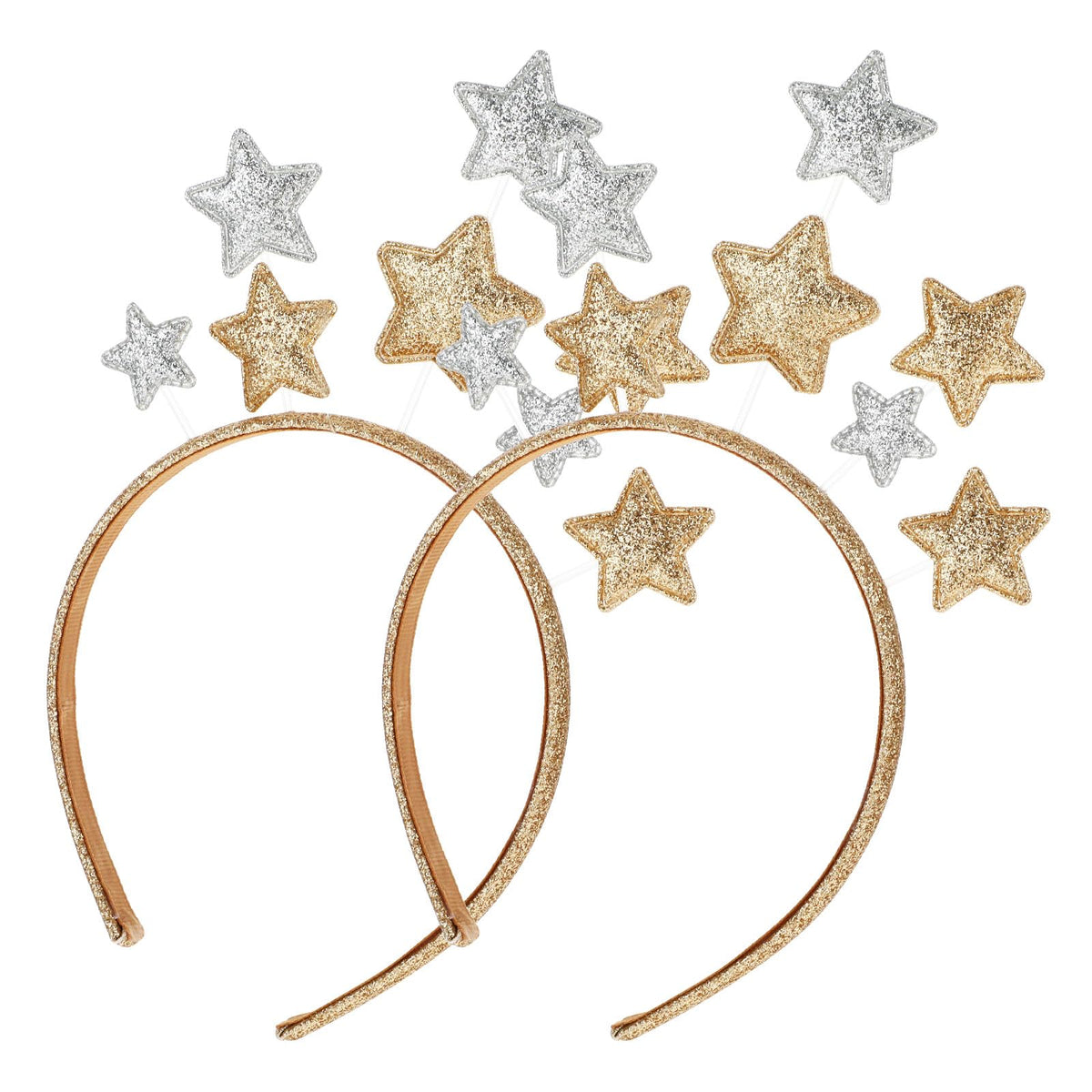 DSLSQD Star Headband gold sparkles for parties and photos