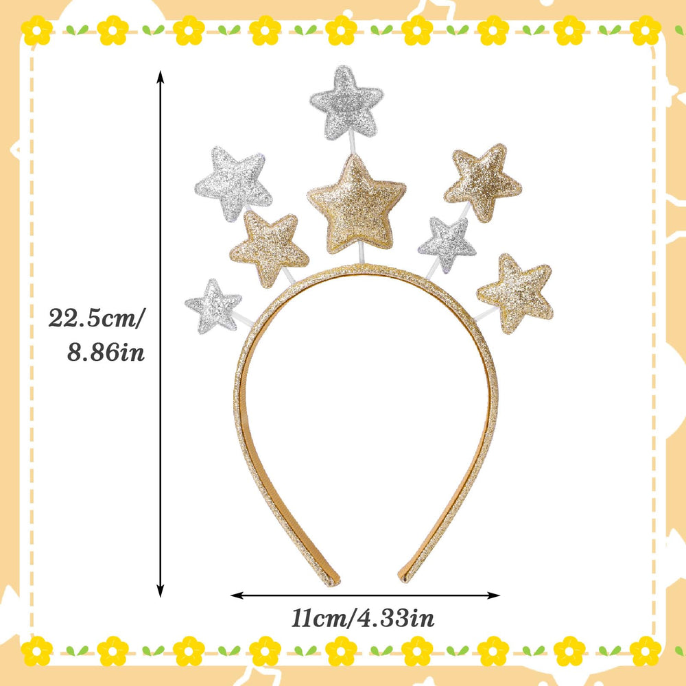 DSLSQD Star Headband silver shines for holidays and stage performances