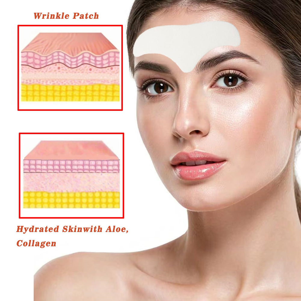 dsoeho collagen-aloe forehead patches close-up showing patch texture
