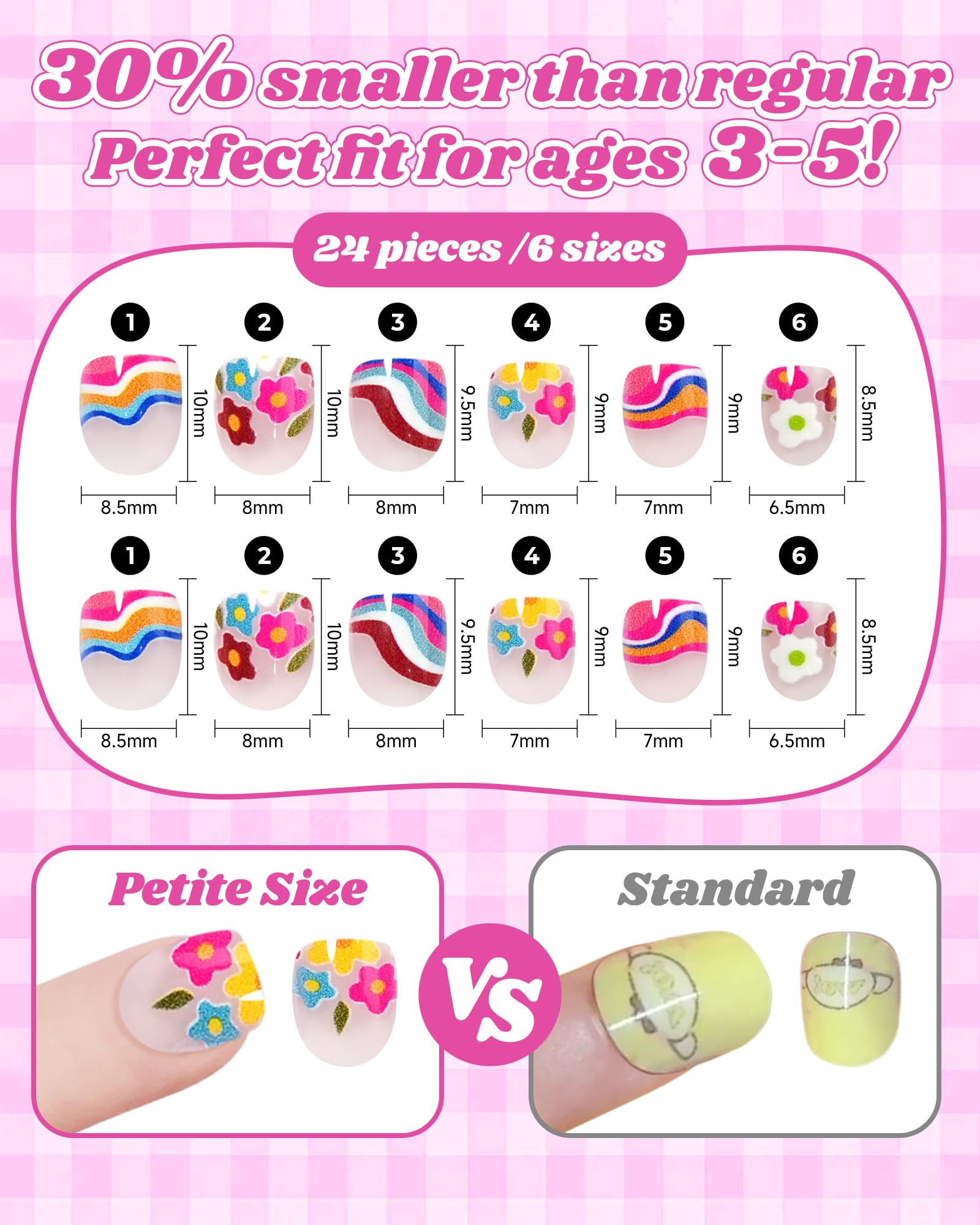DSVANAY easy-apply kids nails designed for simple parent-assisted application.