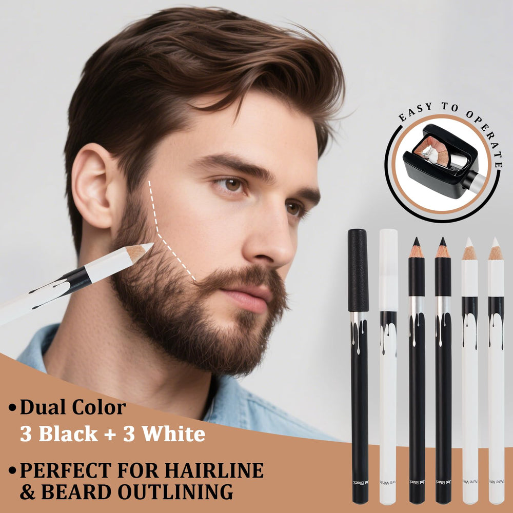 DUAIU barber pencils lineup in white and black for sharp lineups.