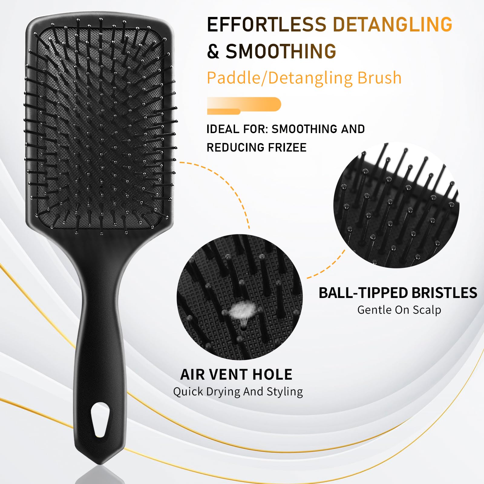 DUAIU 9-row brush shapes curls and adds lift with soft bristles.