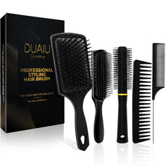 DUAIU hair brush set paddle brush with air cushion for gentle detangling on thick hair.