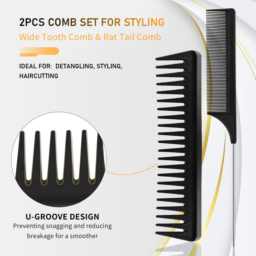 DUAIU rat-tail comb for clean parts and precise styling.
