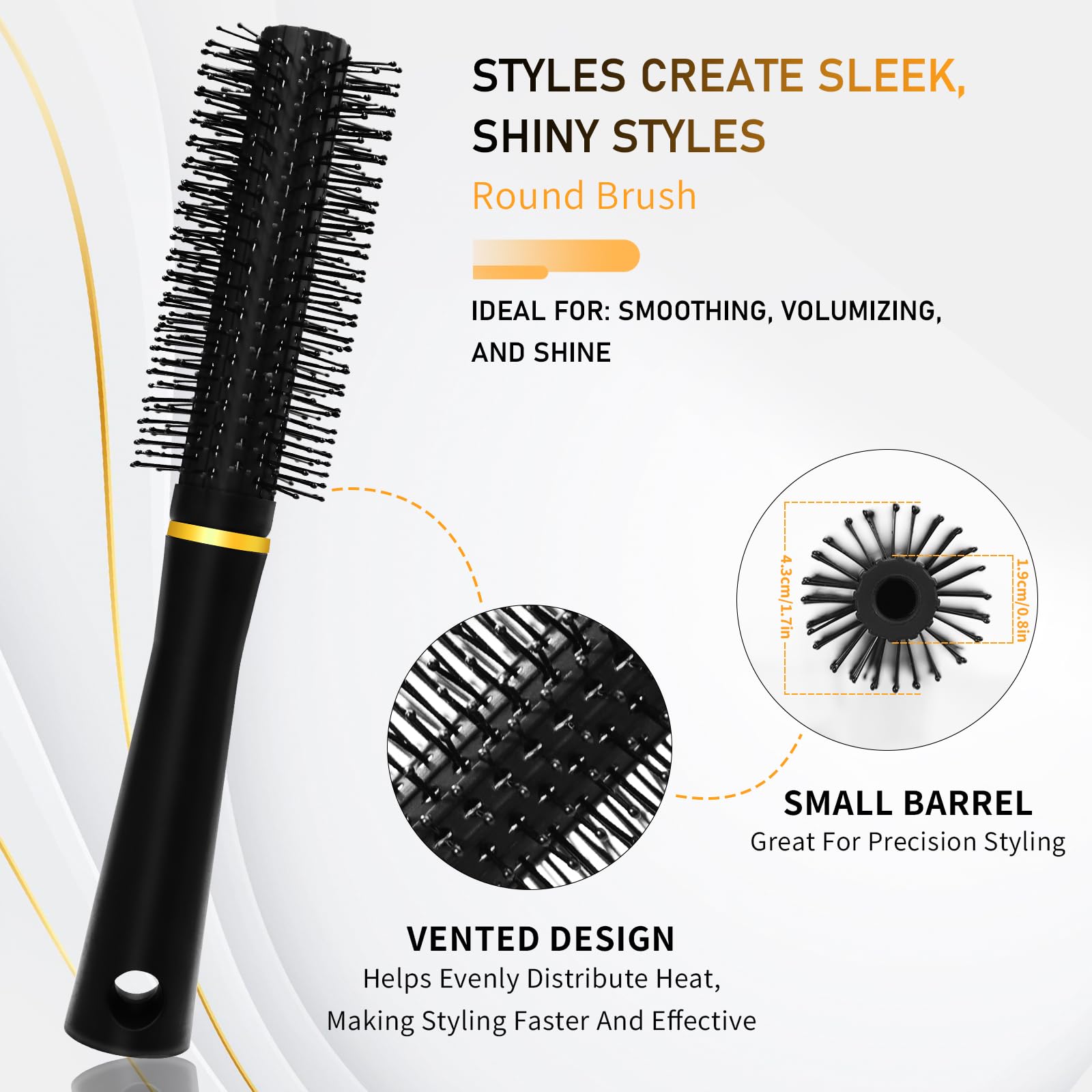 DUAIU wide-tooth comb detangles without pulling for easy styling.