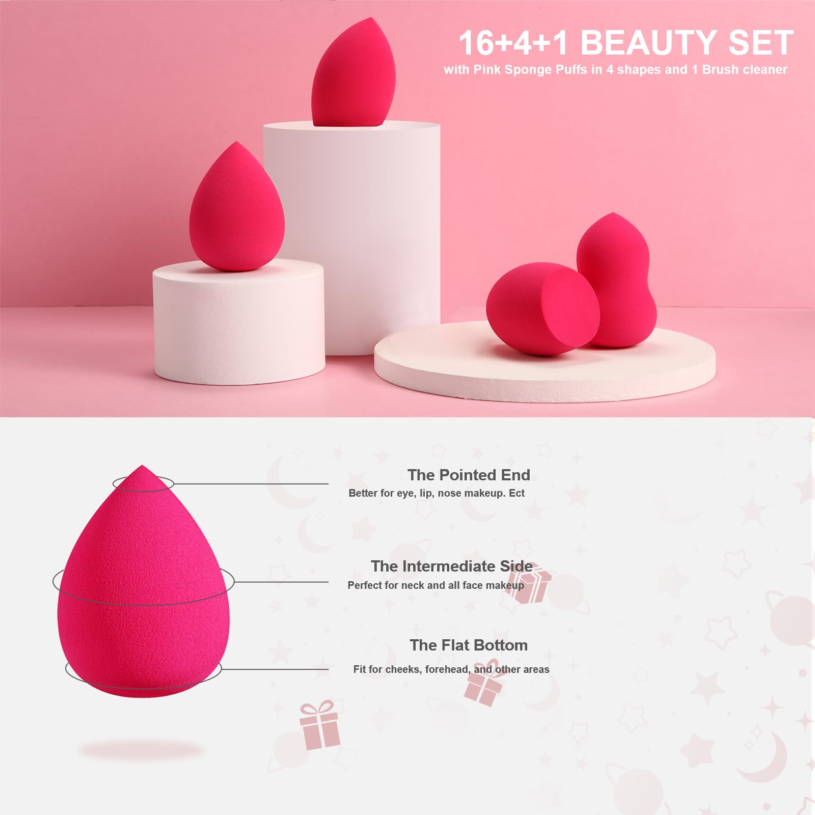 DUAIU makeup sponges boost blending for flawless foundation and concealer.