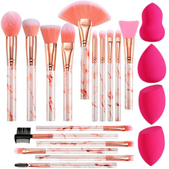 DUAIU professional makeup brushes set features marble handles for precision and a premium feel.