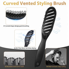 DUAIU quiff roller brush; adds volume while blow-drying for fuller style.