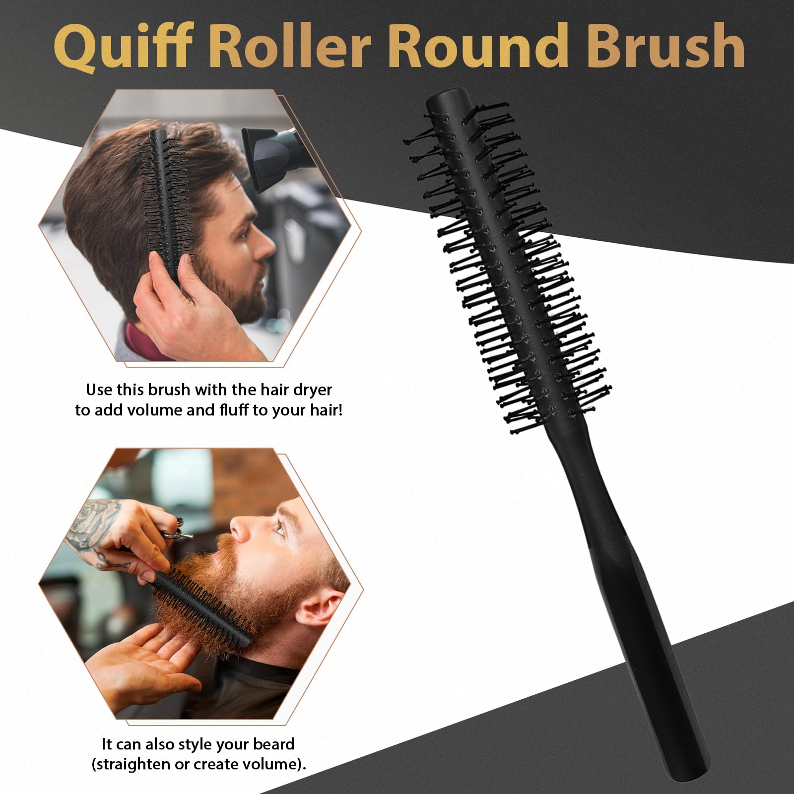 DUAIU wide-tooth texture comb; creates texture and grip for casual looks.
